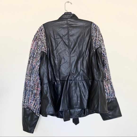 LANE BRYANT LEATHER & TWEET JACKET SIZE 22… - Picture 5 of 5